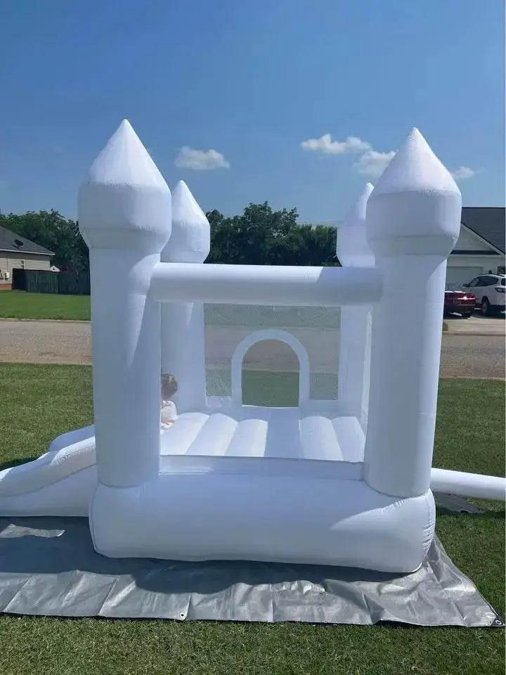  Personalized White 9x9x7ft Inflatable Bouncy Castle with Ball Pit for Toddlers - Free Doorstep Delivery -  ToylandEU™