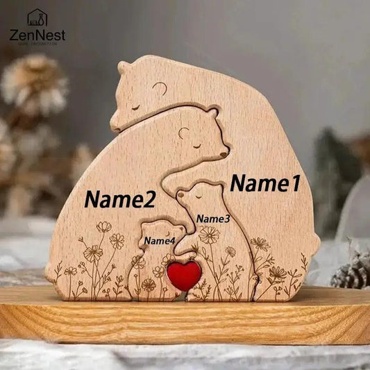  Personalized Wooden Bear Family Name Puzzles For Kids -  ToylandEU™