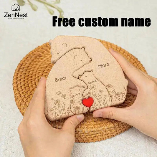  Personalized Wooden Bear Family Name Puzzles For Kids -  ToylandEU™