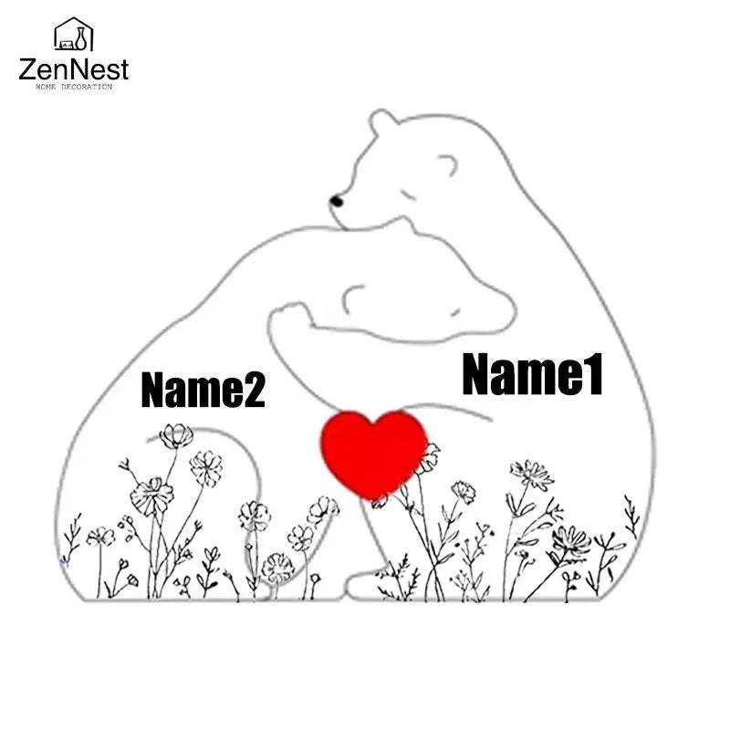 Personalized Wooden Bear Family Name Puzzles For Kids - ToylandEU