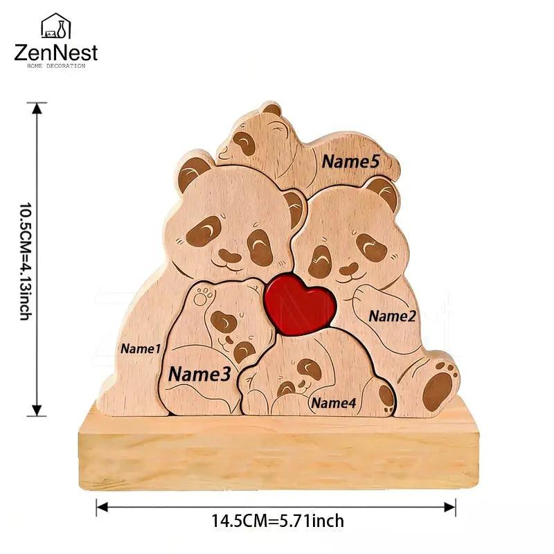  Personalized Wooden Bear Puzzle Custom Names -  ToylandEU™
