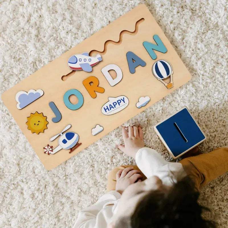 Personalized Wooden Name Puzzle for Babies Montessori Educational Toy - ToylandEU