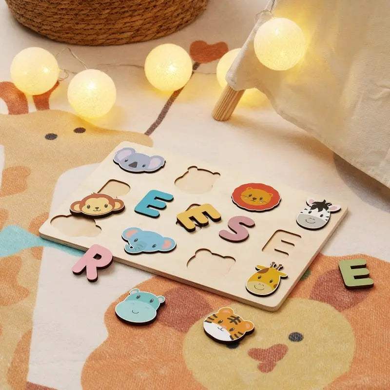 Personalized Wooden Name Puzzle for Babies Montessori Educational Toy - ToylandEU