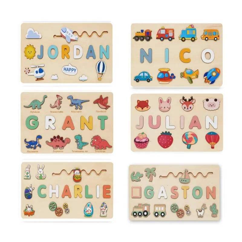 Personalized Wooden Name Puzzle for Babies Montessori Educational Toy - ToylandEU