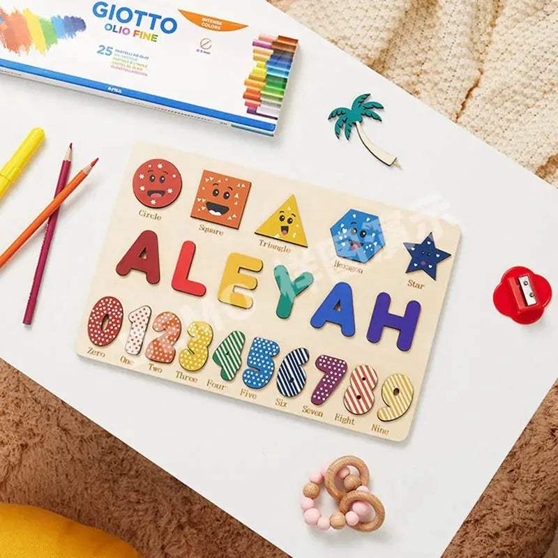 Personalized Wooden Name Puzzle for Babies Montessori Educational Toy - ToylandEU