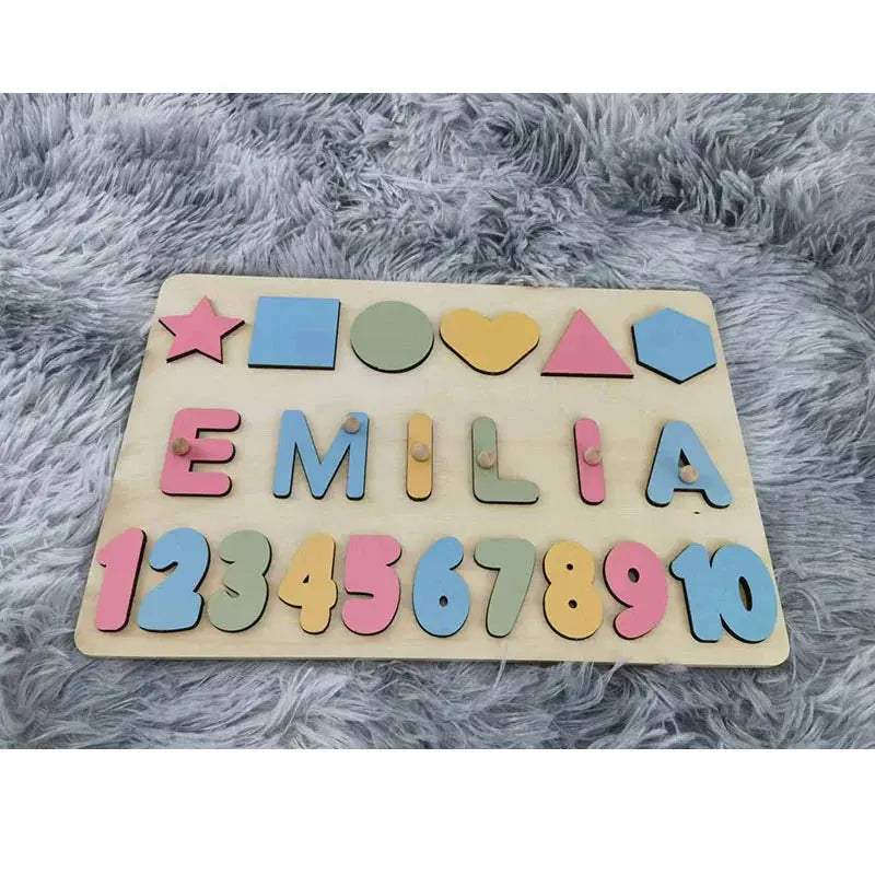 Personalized Wooden Name Puzzle for Babies Montessori Educational Toy - ToylandEU