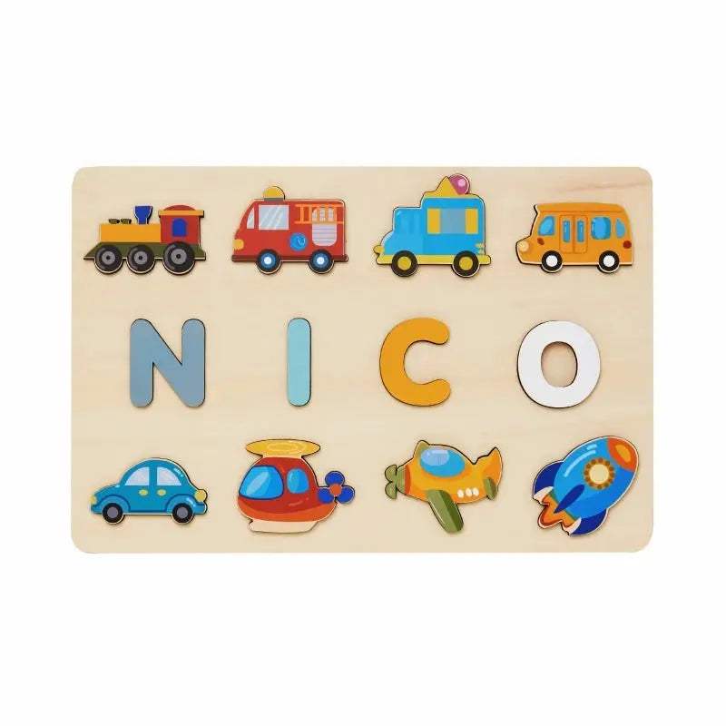 Personalized Wooden Name Puzzle for Babies Montessori Educational Toy - ToylandEU