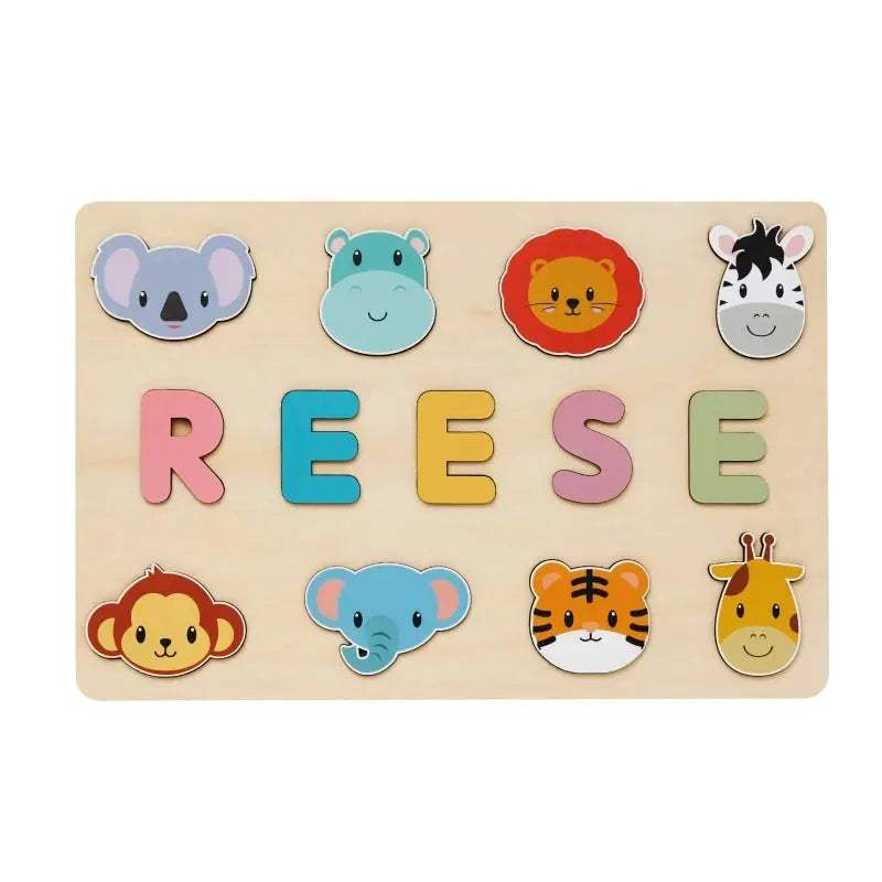 Personalized Wooden Name Puzzle for Babies Montessori Educational Toy - ToylandEU
