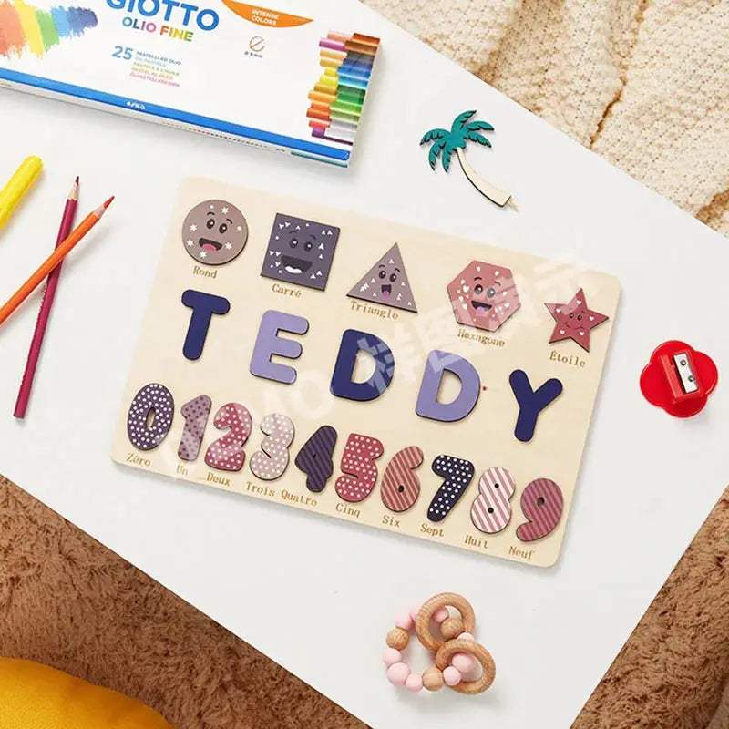 Personalized Wooden Name Puzzle for Babies Montessori Educational Toy - ToylandEU