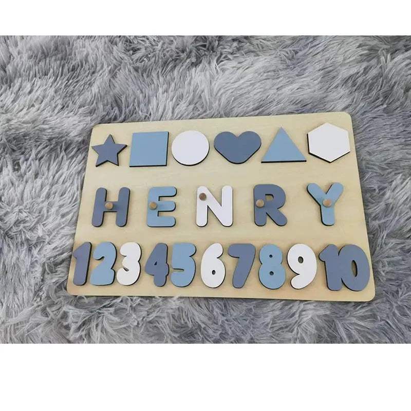 Personalized Wooden Name Puzzle for Babies Montessori Educational Toy - ToylandEU
