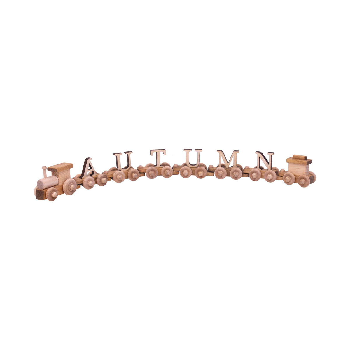 Personalized Wooden Name Train Amish Made