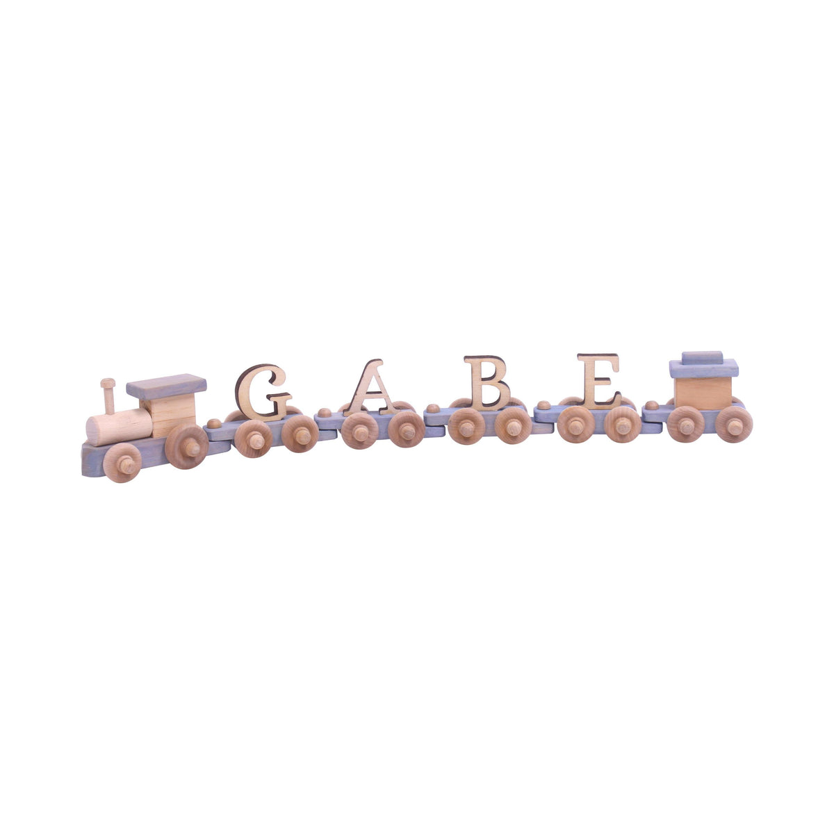 Personalized Wooden Name Train Amish Made