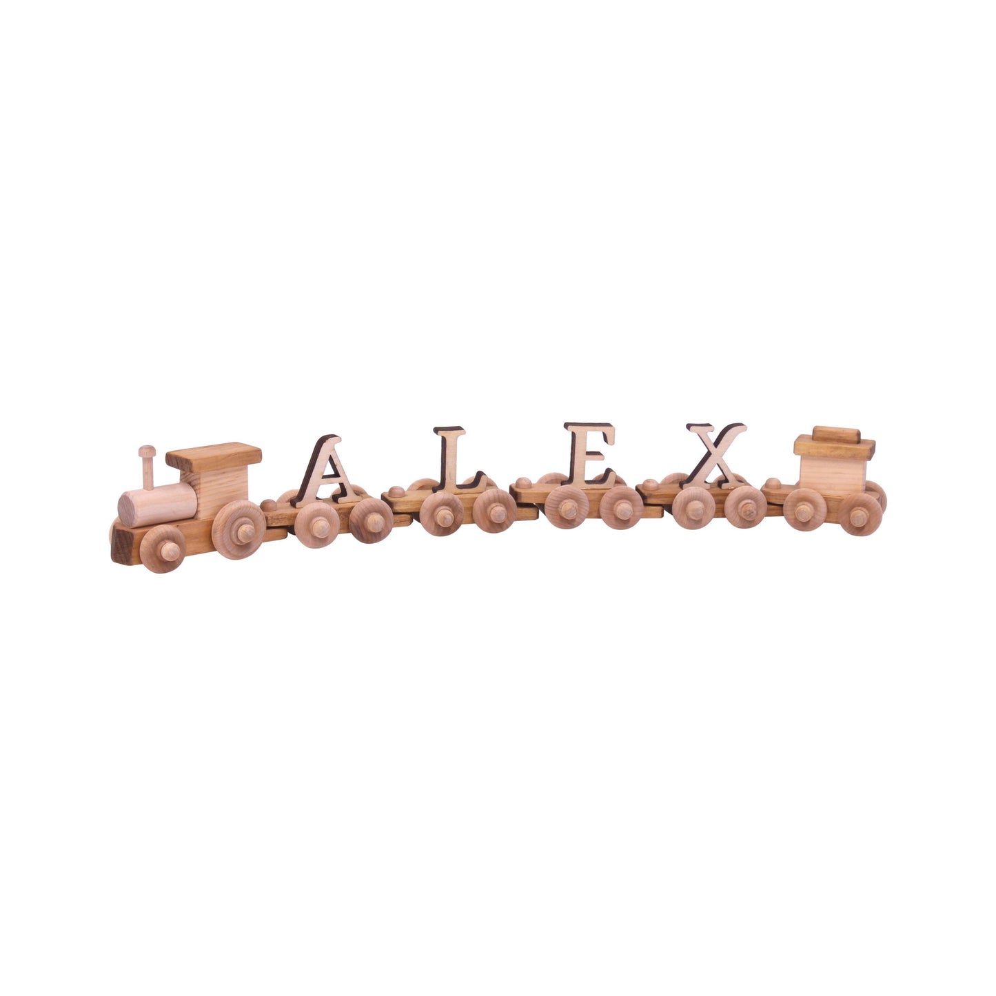 Personalized Wooden Name Train Amish Made
