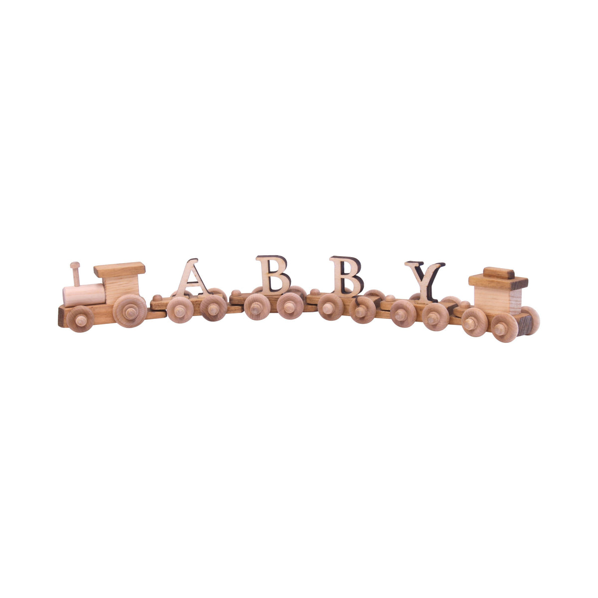 Personalized Wooden Name Train Amish Made