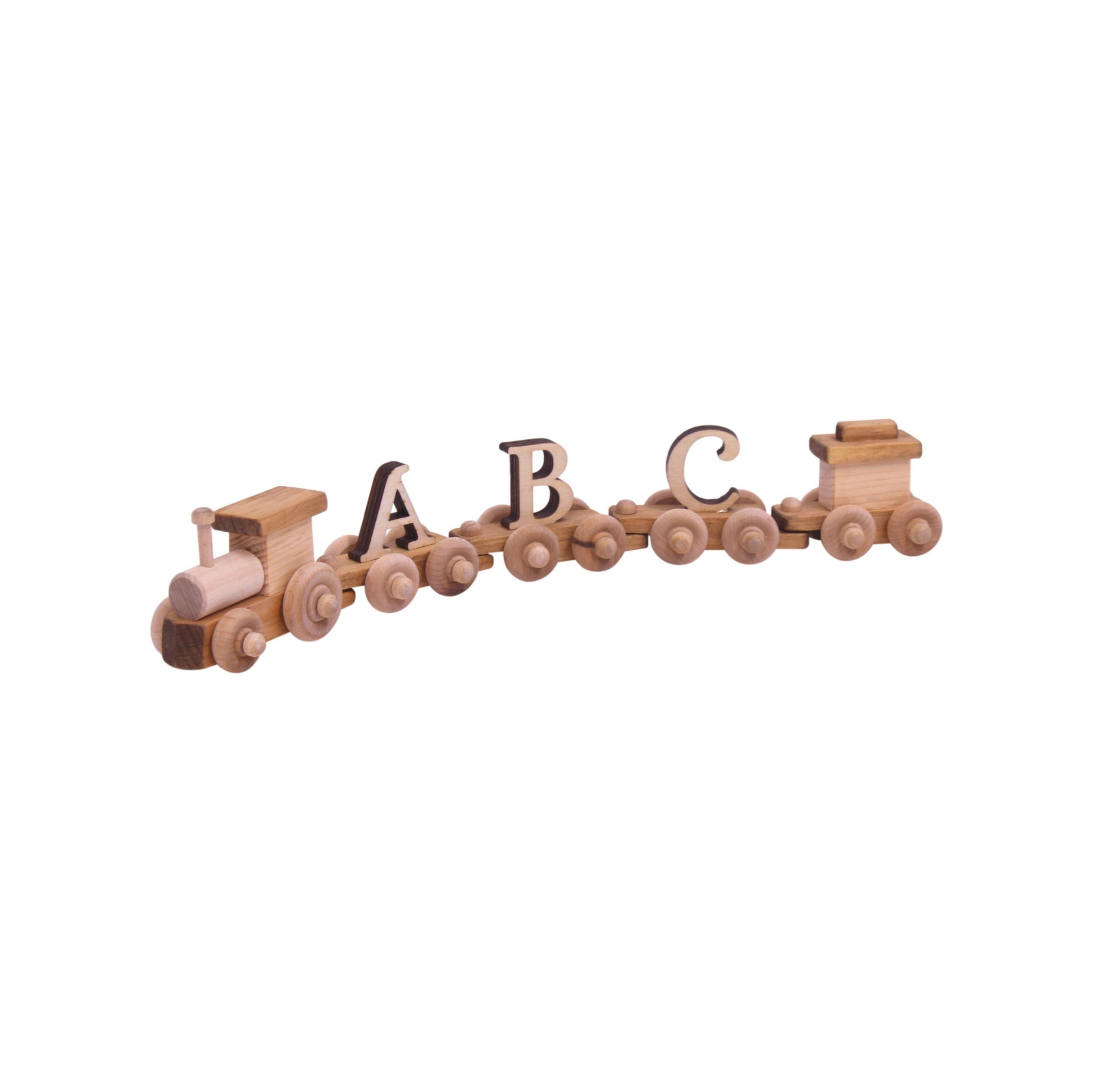 Personalized Wooden Name Train Amish Made