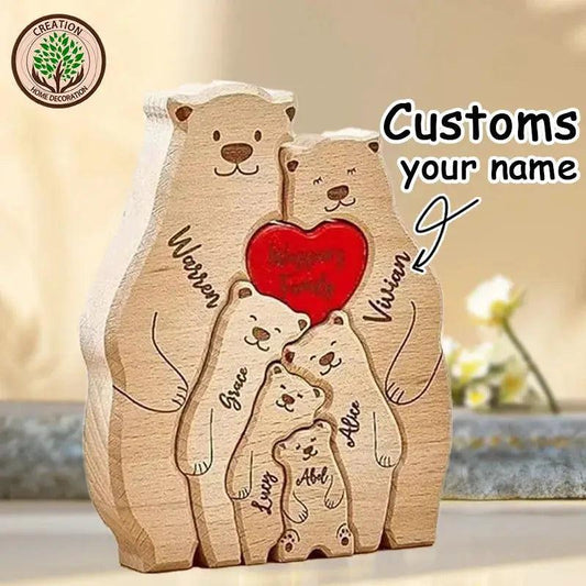  Personalized Wooden Puzzle Custom Name Gift For Family -  ToylandEU™