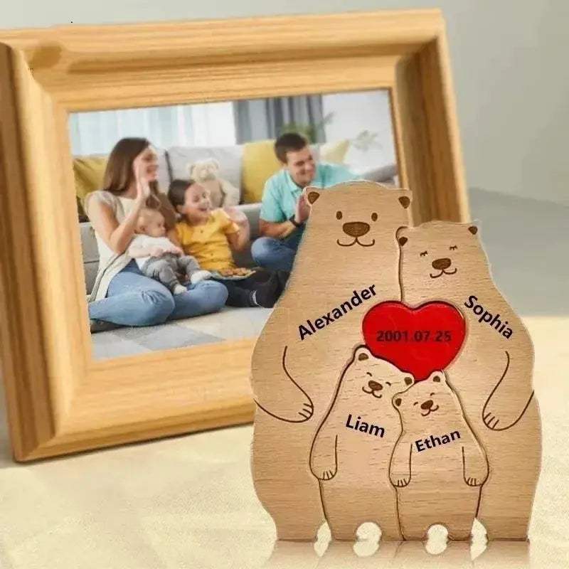 Personalized Wooden Puzzle With Custom Name Family Gift - ToylandEU
