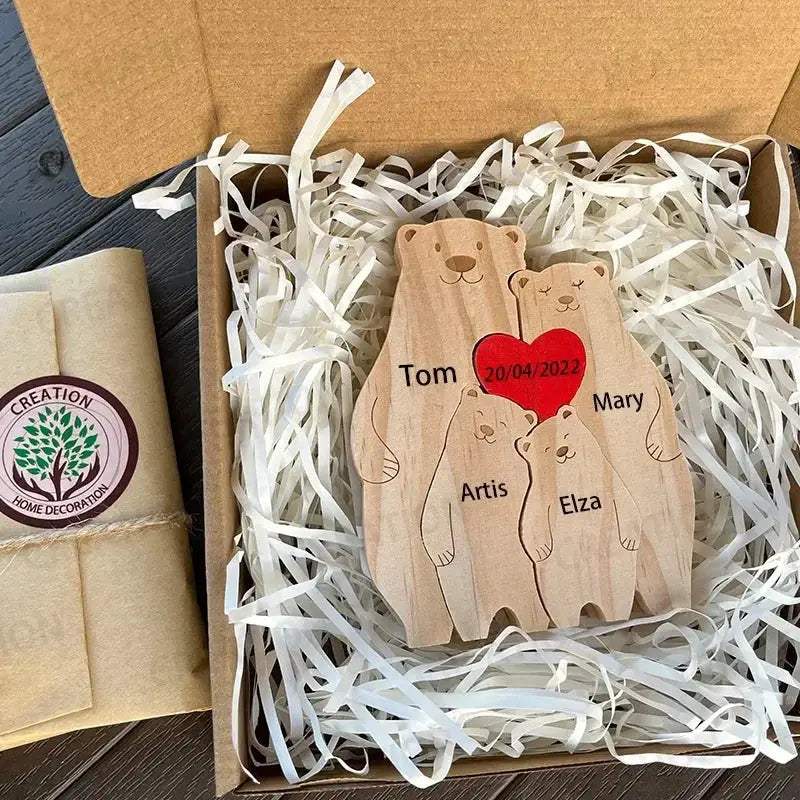 Personalized Wooden Puzzle With Custom Name Family Gift - ToylandEU