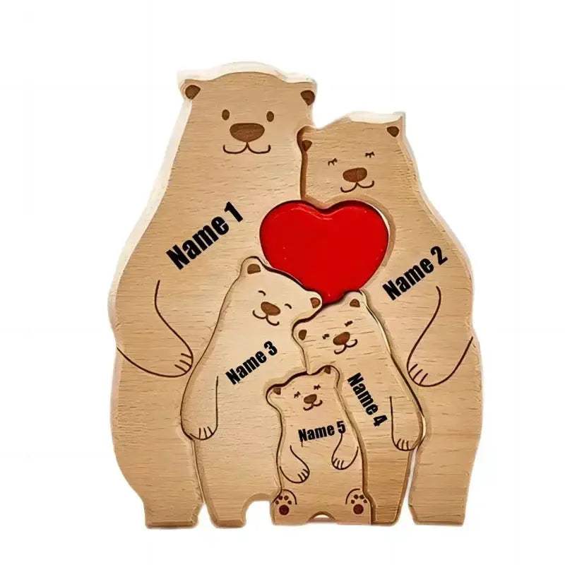Personalized Wooden Puzzle With Custom Name Family Gift - ToylandEU
