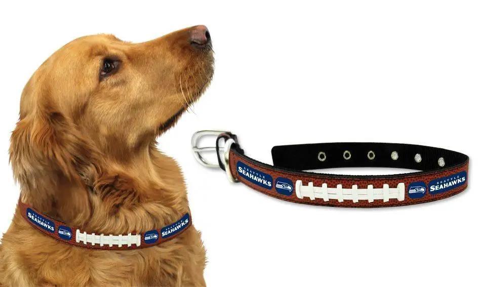  Seattle Seahawks Leather Pet Collar Large Official Gear -  ToylandEU™