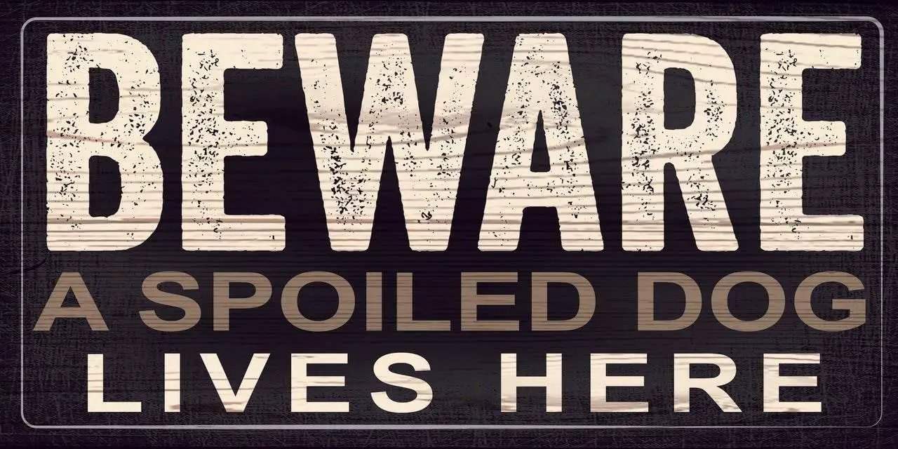  Pet Sign Wood Beware A Spoiled Dog Lives 10 By 5 Inches -  ToylandEU™