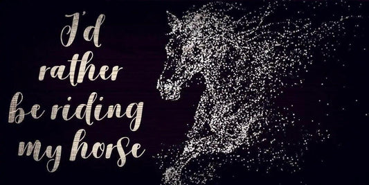  Pet Sign Wood I Would Rather Be With My Horse 10x5 Inch -  ToylandEU™