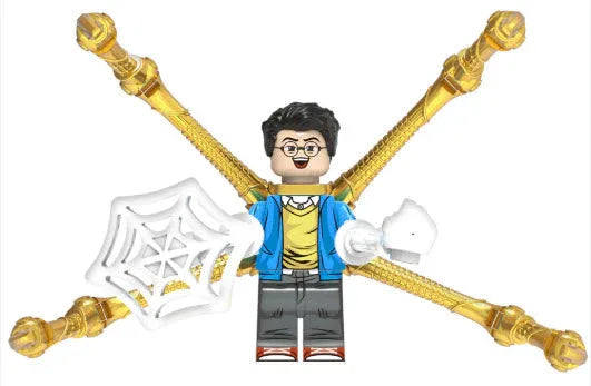 Peter Parker Custom Figure Yellow And Blue Shirt Brown Hair With Backpack Accessory Standard Size - ToylandEU