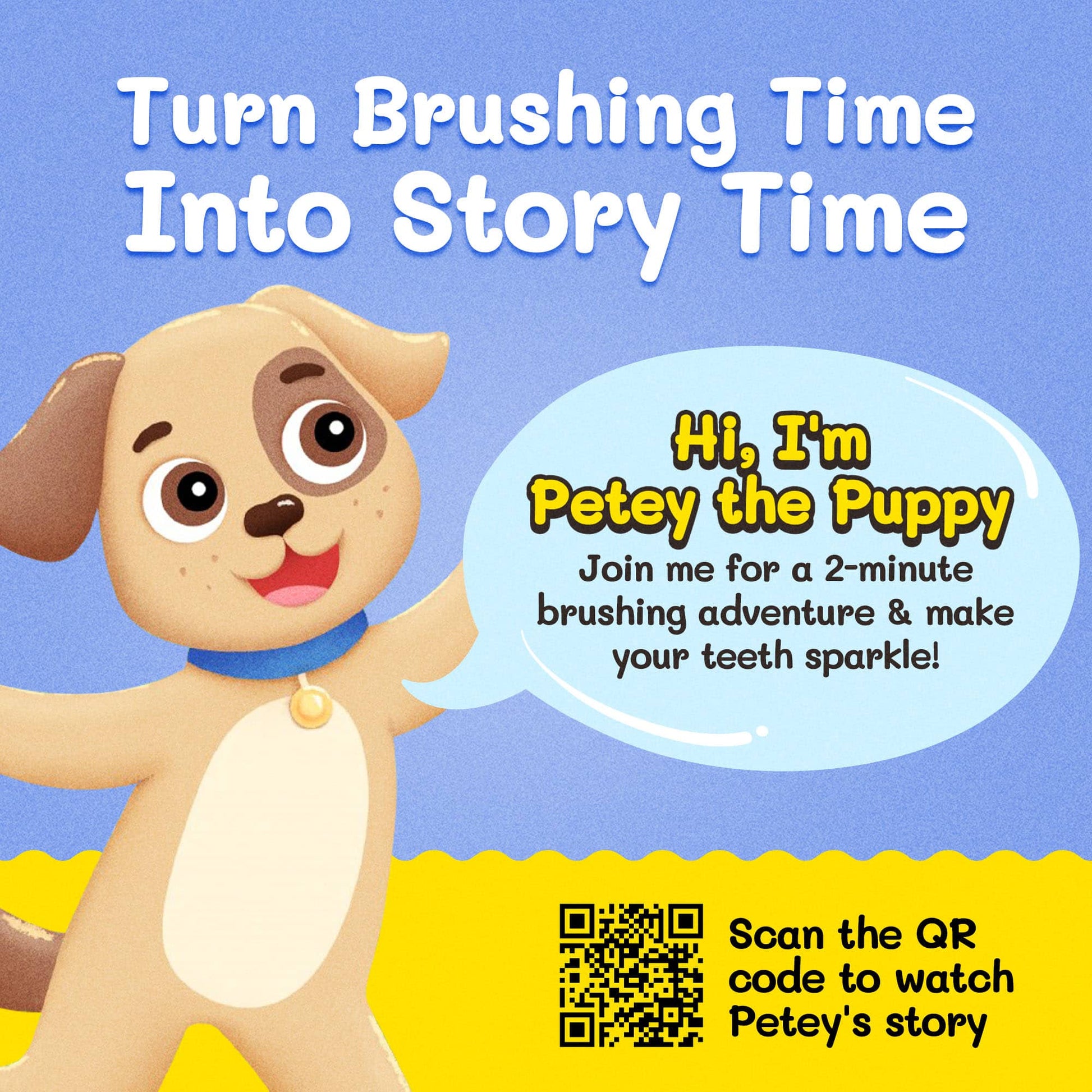  Petey The Puppy Kids Toothbrush Bonus Replacement Head 