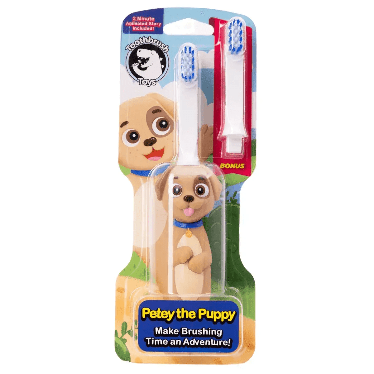 Petey the Puppy Toothbrush for Kids With Bonus Brush - ToylandEU