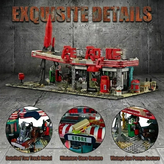  Petrol Station Modular Building Blocks Set Lego Adults -  ToylandEU™