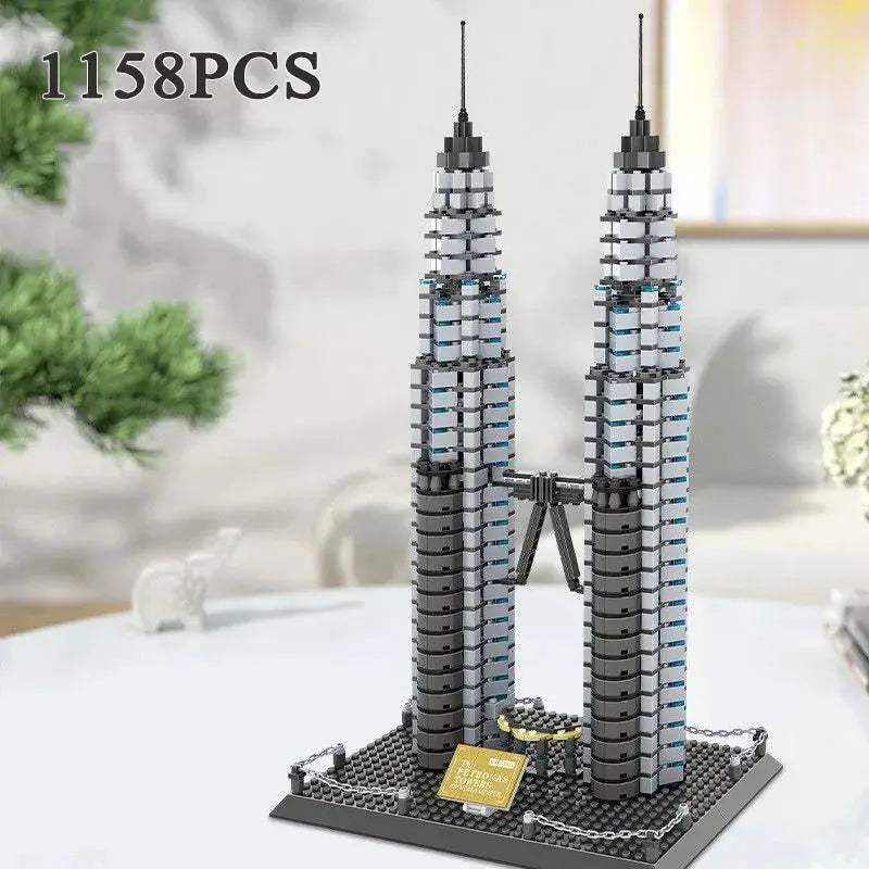 Petronas Twin Towers Building Blocks Set Lego Compatible - ToylandEU