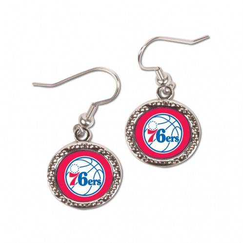 Philadelphia 76ers Earrings Round Style Officially Licensed - ToylandEU