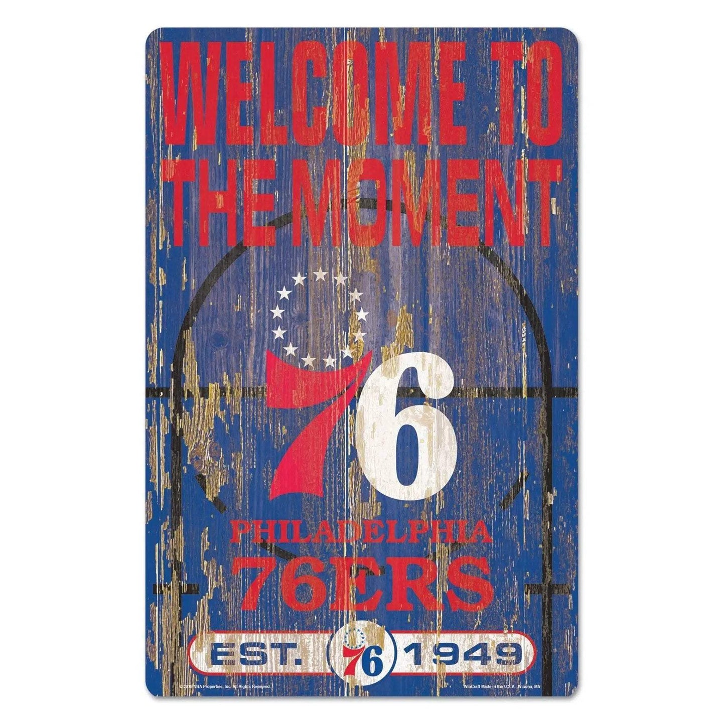 Philadelphia 76ers Sign 11x17 Wood Slogan Design Wall Art - ToylandEU