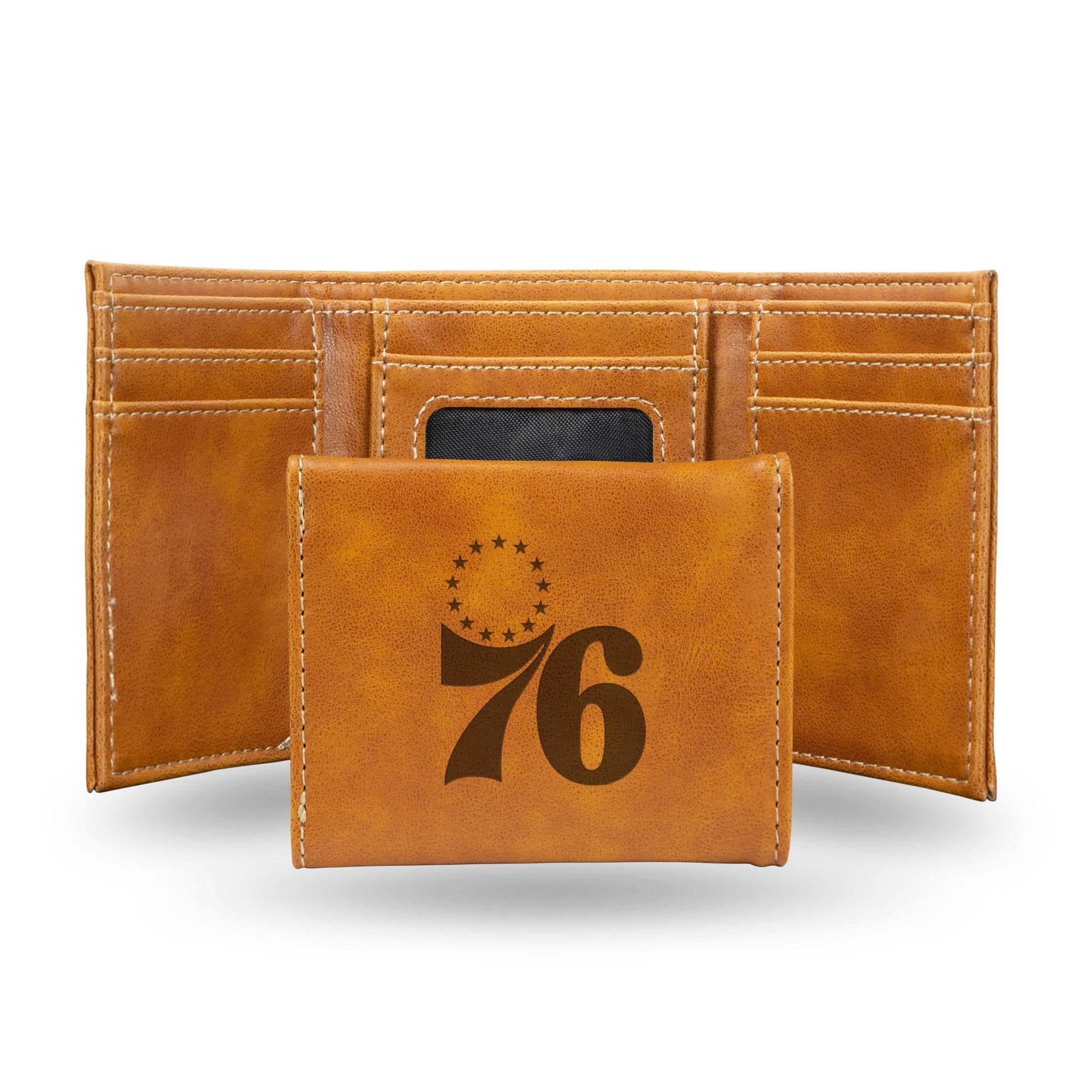 Philadelphia 76ers Trifold Leather Wallet Laser Engraved - ToylandEU