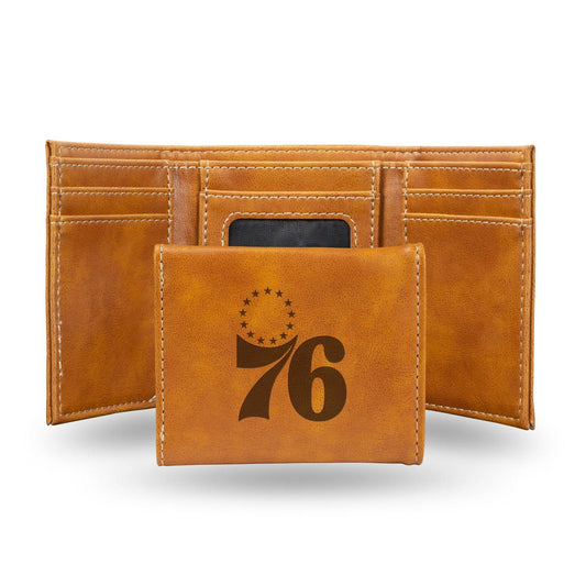 Philadelphia 76ers Trifold Leather Wallet Laser Engraved - ToylandEU