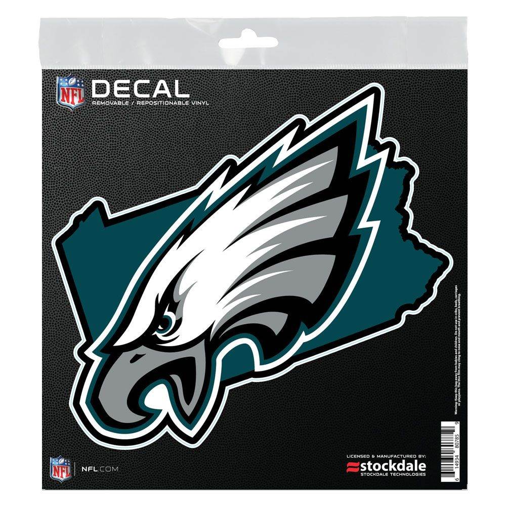 Philadelphia Eagles 6x6 All Surface State Shape Vinyl Decal - ToylandEU