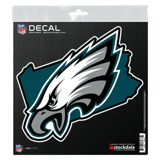 Philadelphia Eagles 6x6 All Surface State Shape Vinyl Decal - ToylandEU