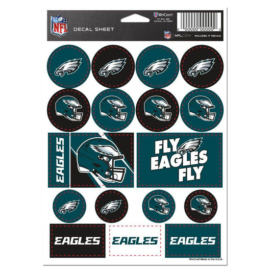 Philadelphia Eagles Decal Sheet 5x7 Vinyl By Wincraft - ToylandEU