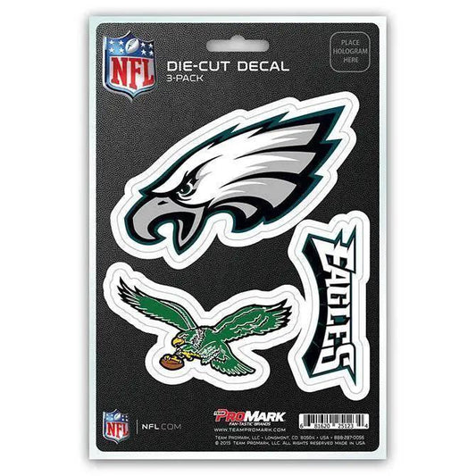  Philadelphia Eagles Die Cut Decals Three Pack Clear Vinyl -  ToylandEU™