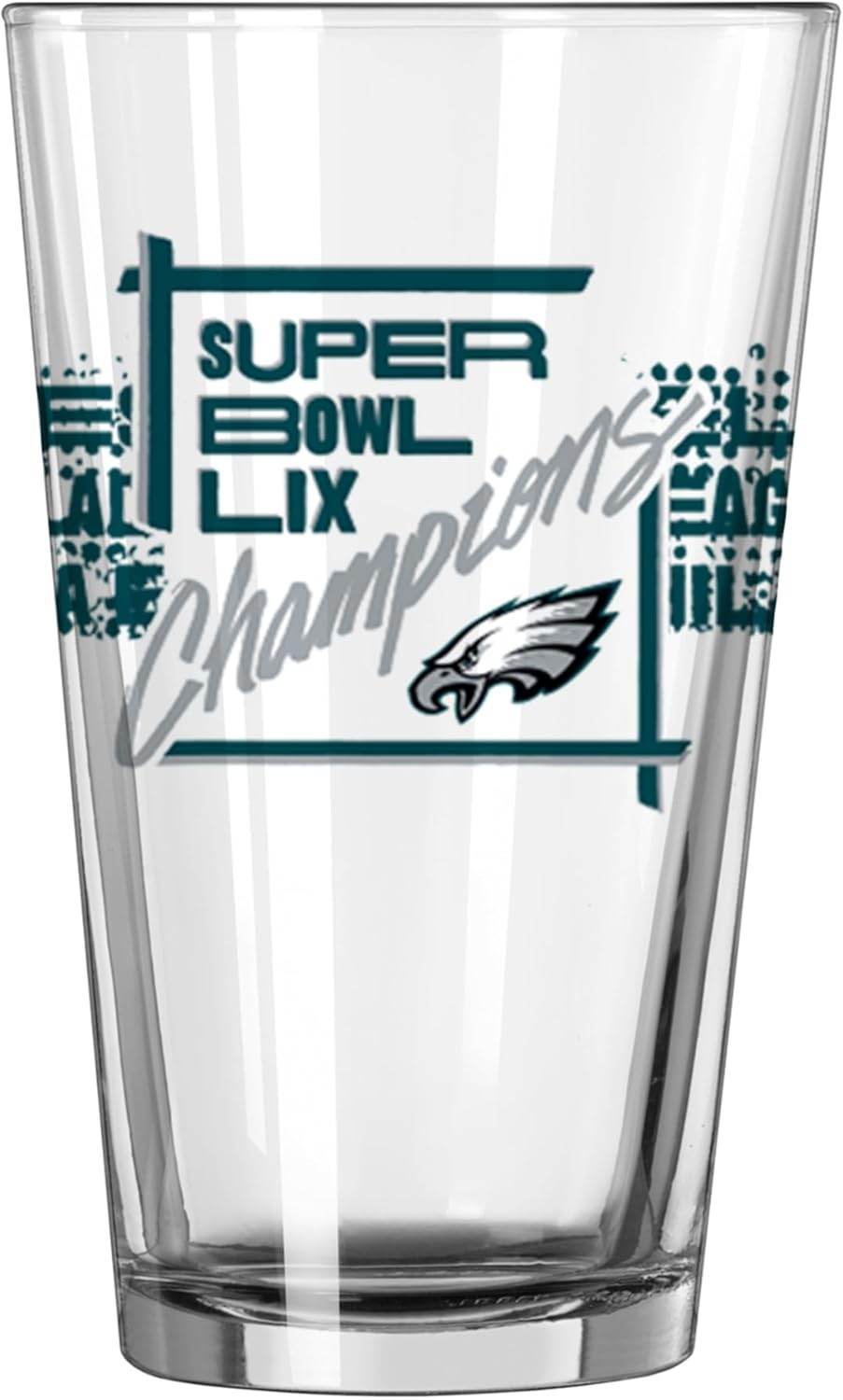 Philadelphia Eagles Glass Pint 16oz Super Bowl 59 Champs - ToylandEU