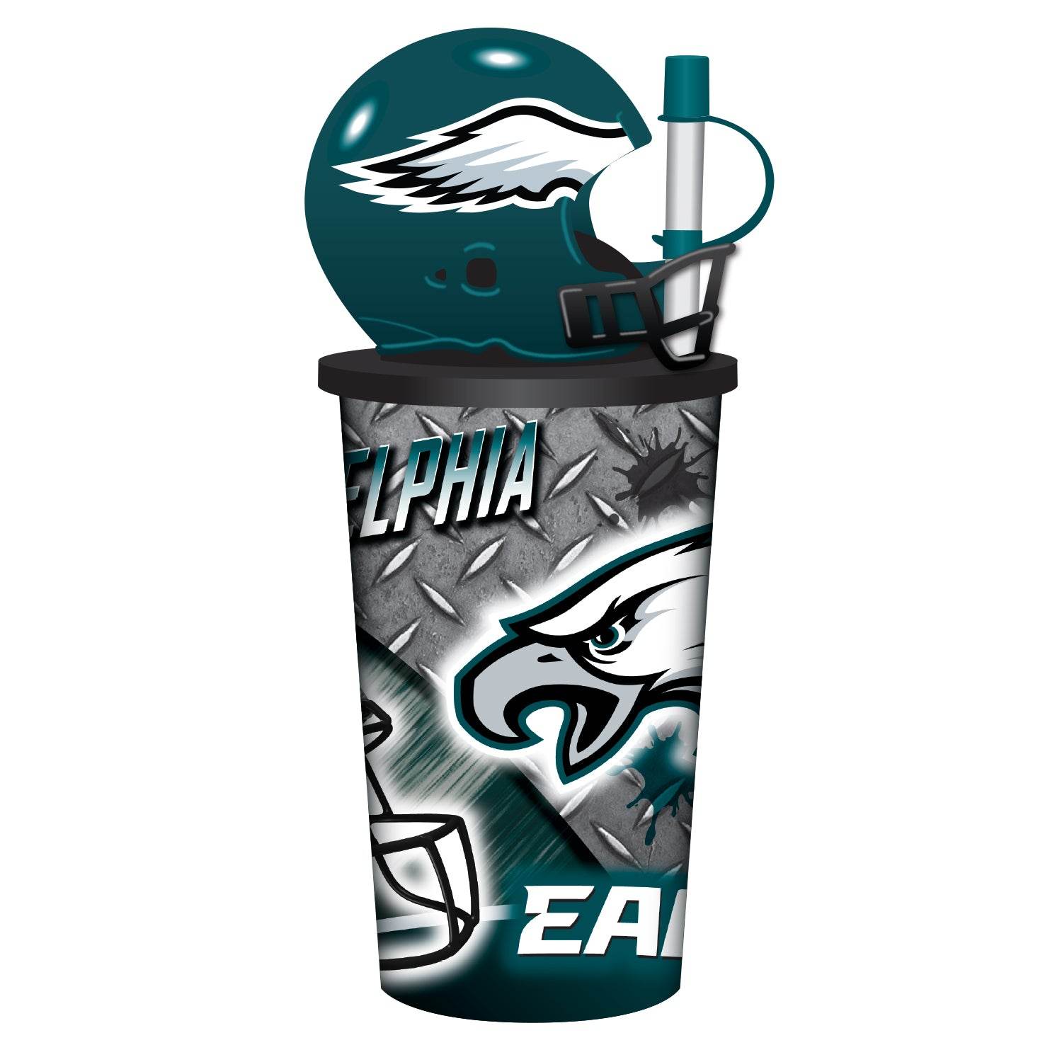 Philadelphia Eagles Helmet Cup 32oz Plastic With Straw - ToylandEU