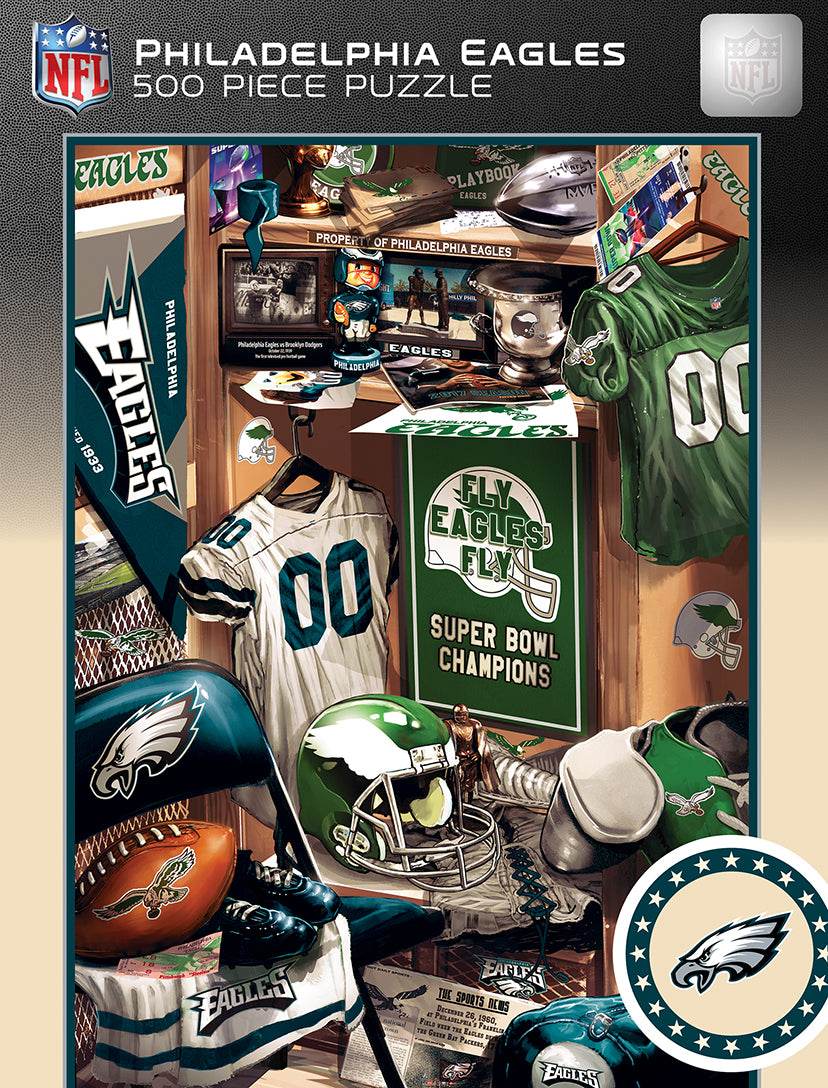 Philadelphia Eagles Locker Room Puzzle 500 Piece Jigsaw - ToylandEU