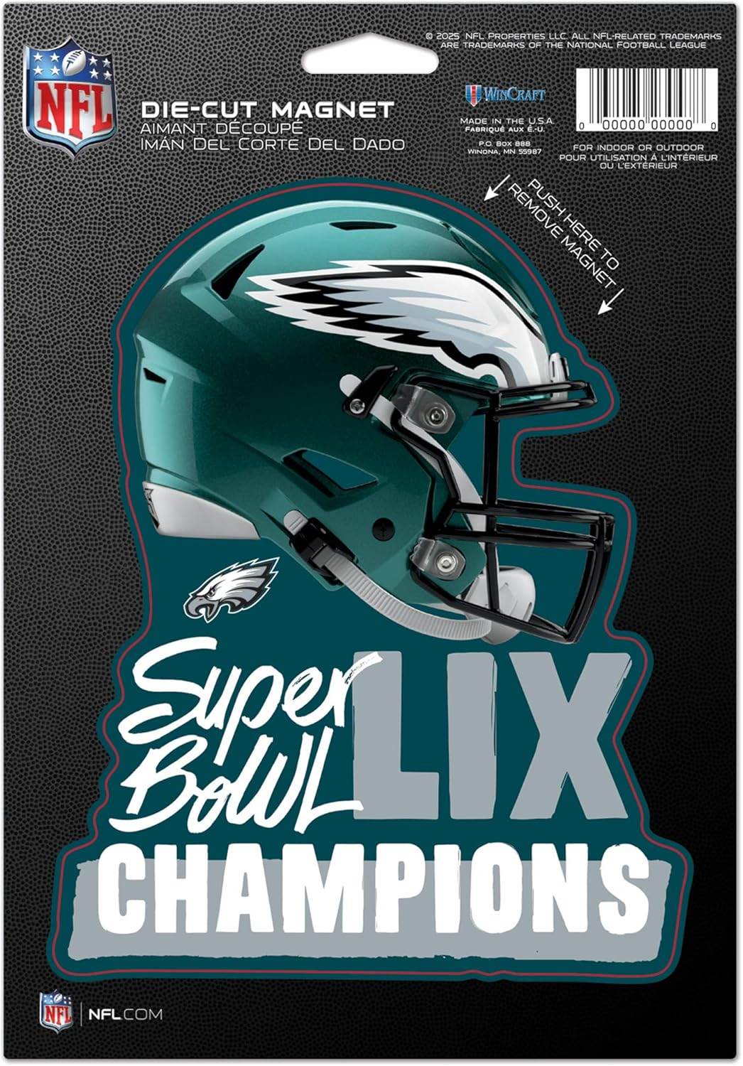 Philadelphia Eagles Magnet 6x9 Logo Super Bowl 59 Champ - ToylandEU