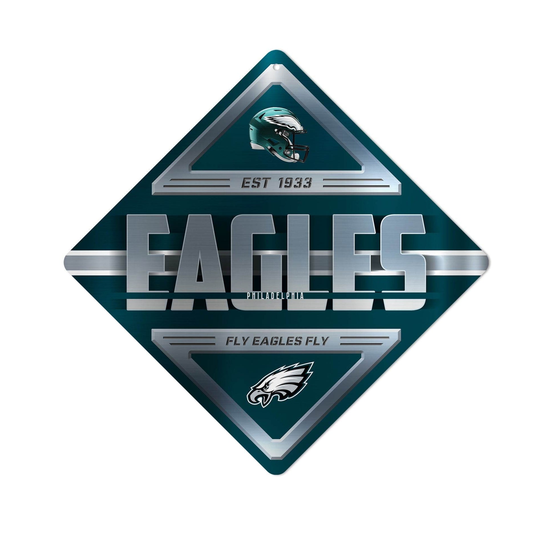 Philadelphia Eagles Metal Diamond Wall Sign Decor Piece - ToylandEU