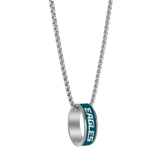 Philadelphia Eagles Necklace Pendant Silver Ring Fashion - ToylandEU