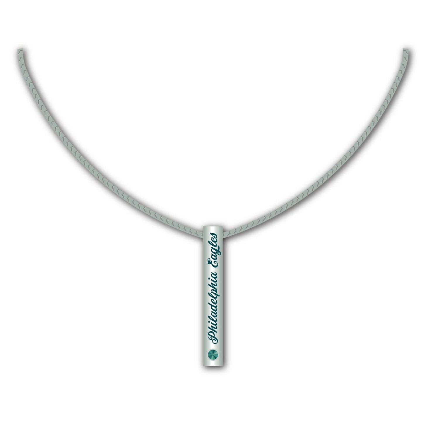 Philadelphia Eagles Necklace Silver Bar Pendant Jewelry - ToylandEU