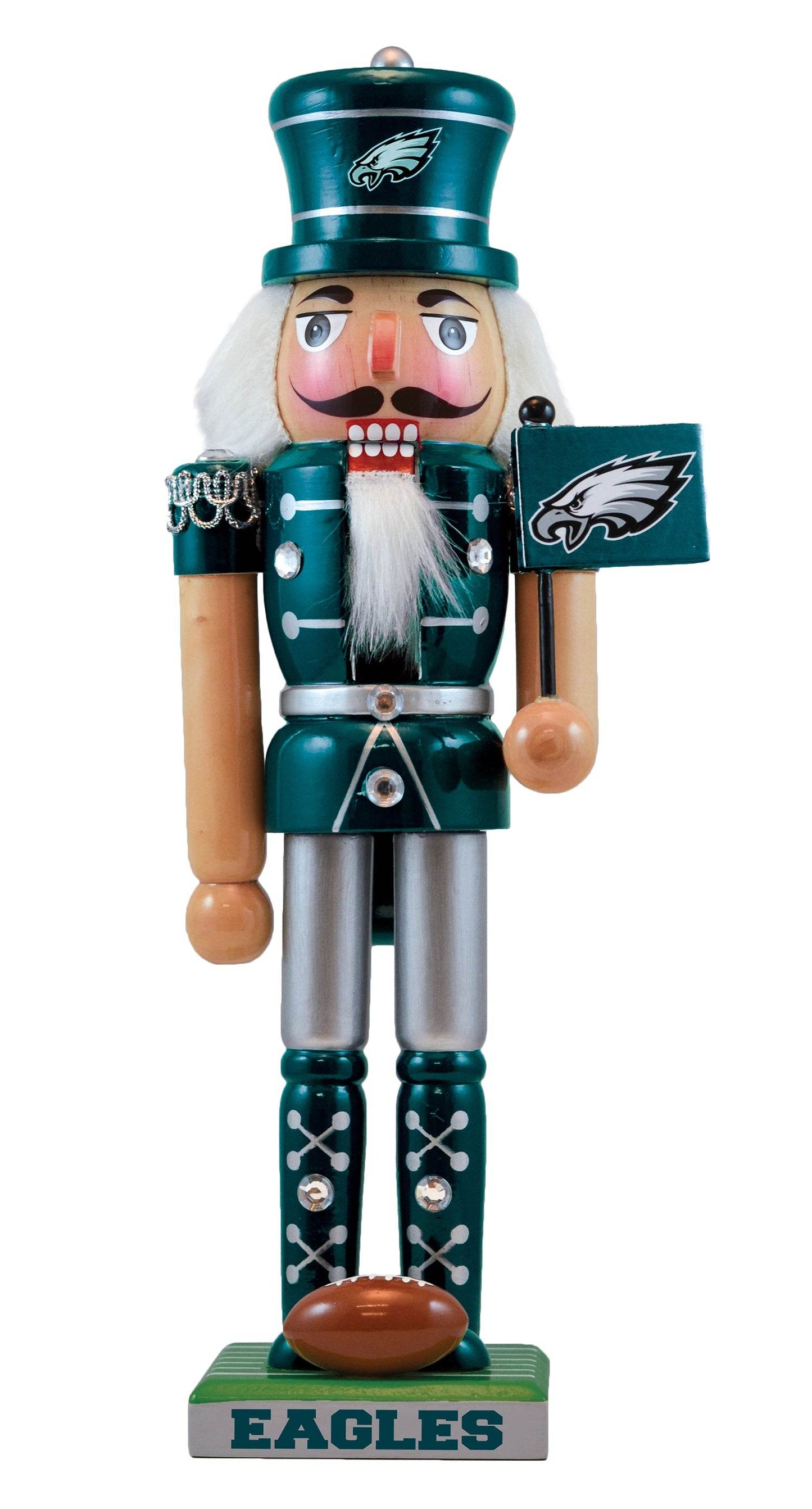 Philadelphia Eagles Nutcracker Handcrafted Wood Collectible - ToylandEU