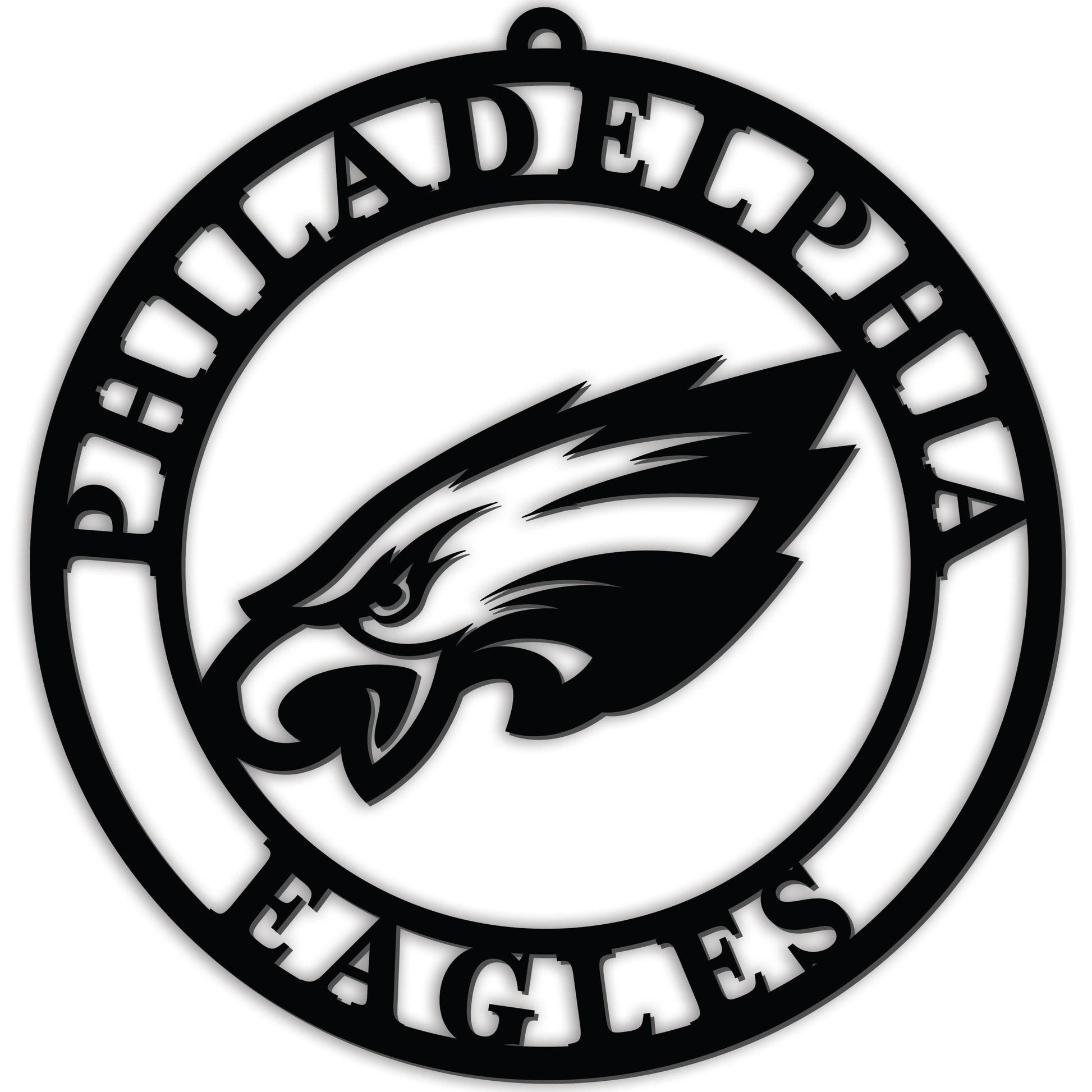 Philadelphia Eagles Sign Door Hanger 16 Inch Black PVC - ToylandEU