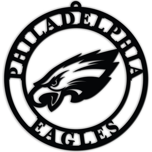 Philadelphia Eagles Sign Door Hanger 16 Inch Black PVC - ToylandEU