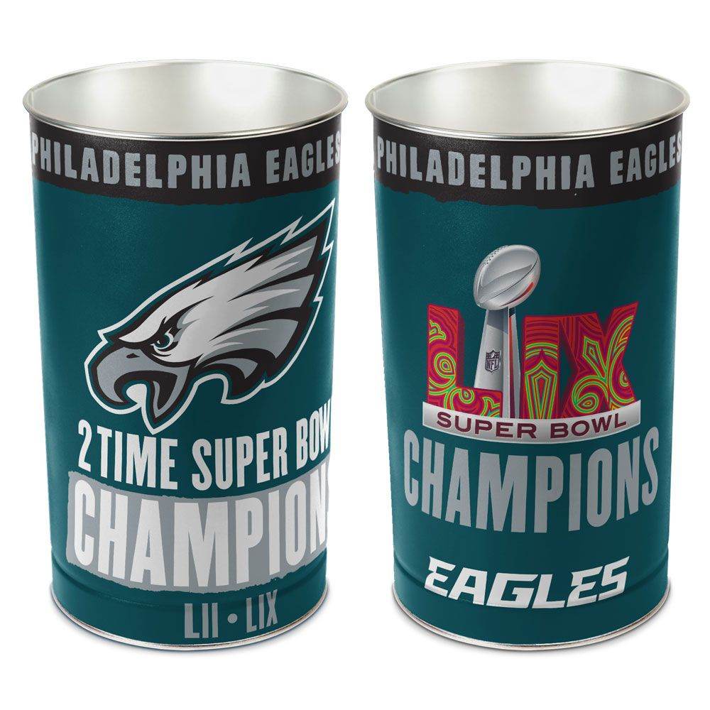 Philadelphia Eagles Wastebasket 15 Inch Super Bowl 59 Champ - ToylandEU